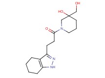 3-(hydroxymethyl)-1-[3-(4,5,6,7-tetrahydro-1H-indazol-3-yl)propanoyl]-3-piperidinol