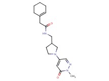 2-cyclohex-1-en-1-yl-N-{[1-(1-methyl-6-oxo-1,6-dihydropyridazin-4-yl)pyrrolidin-3-yl]methyl}acetamide