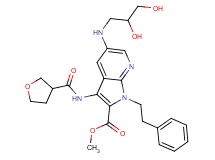 methyl 5-[(2,3-dihydroxypropyl)amino]-1-(2-phenylethyl)-3-[(tetrahydro-3-furanylcarbonyl)amino]-1H-pyrrolo[2,3-b]pyridine-2-carboxylate