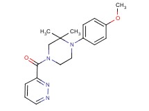 3-{[4-(4-methoxyphenyl)-3,3-dimethyl-1-piperazinyl]carbonyl}pyridazine