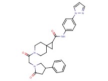 6-[(2-oxo-4-phenyl-1-pyrrolidinyl)acetyl]-N-[4-(1H-pyrazol-1-yl)phenyl]-6-azaspiro[2.5]octane-1-carboxamide