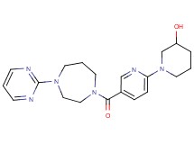 1-{5-[(4-pyrimidin-2-yl-1,4-diazepan-1-yl)carbonyl]pyridin-2-yl}piperidin-3-ol