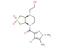 2-[(4aR*,7aS*)-4-[(4-chloro-1,5-dimethyl-1H-pyrazol-3-yl)carbonyl]-6,6-dioxidohexahydrothieno[3,4-b]pyrazin-1(2H)-yl]ethanol