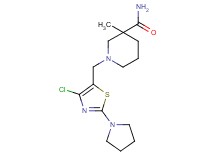 1-[(4-chloro-2-pyrrolidin-1-yl-1,3-thiazol-5-yl)methyl]-3-methylpiperidine-3-carboxamide