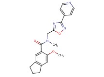6-methoxy-N-methyl-N-{[3-(4-pyridinyl)-1,2,4-oxadiazol-5-yl]methyl}-5-indanecarboxamide