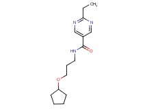 N-[3-(cyclopentyloxy)propyl]-2-ethyl-5-pyrimidinecarboxamide