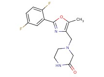4-{[2-(2,5-difluorophenyl)-5-methyl-1,3-oxazol-4-yl]methyl}-2-piperazinone