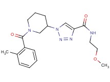 N-(2-methoxyethyl)-1-[1-(2-methylbenzoyl)-3-piperidinyl]-1H-1,2,3-triazole-4-carboxamide