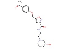 5-[(4-acetylphenoxy)methyl]-N-[2-(3-hydroxy-1-piperidinyl)ethyl]-3-isoxazolecarboxamide