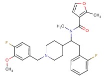 N-[1-[1-(4-fluoro-3-methoxybenzyl)-4-piperidinyl]-2-(2-fluorophenyl)ethyl]-N,2-dimethyl-3-furamide