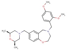 4-(2,4-dimethoxybenzyl)-7-{[(2R*,6S*)-2,6-dimethyl-4-morpholinyl]methyl}-2,3,4,5-tetrahydro-1,4-benzoxazepine