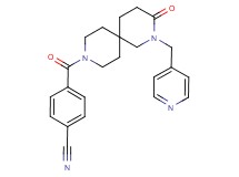 4-{[3-oxo-2-(pyridin-4-ylmethyl)-2,9-diazaspiro[5.5]undec-9-yl]carbonyl}benzonitrile