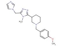 3-[5-(1H-imidazol-1-ylmethyl)-4-methyl-4H-1,2,4-triazol-3-yl]-1-(4-methoxybenzyl)piperidine