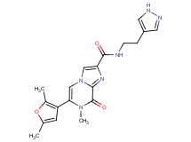6-(2,5-dimethyl-3-furyl)-7-methyl-8-oxo-N-[2-(1H-pyrazol-4-yl)ethyl]-7,8-dihydroimidazo[1,2-a]pyrazine-2-carboxamide