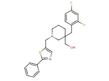 {3-(2,4-difluorobenzyl)-1-[(2-phenyl-1,3-thiazol-5-yl)methyl]-3-piperidinyl}methanol