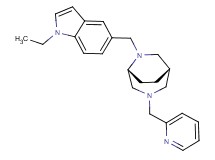 (1S*,5R*)-6-[(1-ethyl-1H-indol-5-yl)methyl]-3-(pyridin-2-ylmethyl)-3,6-diazabicyclo[3.2.2]nonane