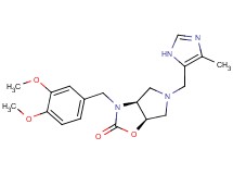 (3aS*,6aR*)-3-(3,4-dimethoxybenzyl)-5-[(4-methyl-1H-imidazol-5-yl)methyl]hexahydro-2H-pyrrolo[3,4-d][1,3]oxazol-2-one
