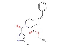 ethyl 1-[(5-methyl-1H-pyrazol-3-yl)carbonyl]-3-[(2E)-3-phenyl-2-propen-1-yl]-3-piperidinecarboxylate