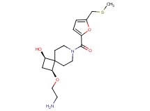 rel-(1R,3S)-3-(2-aminoethoxy)-7-{5-[(methylthio)methyl]-2-furoyl}-7-azaspiro[3.5]nonan-1-ol hydrochloride