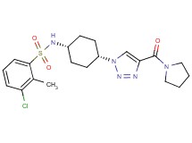 3-chloro-2-methyl-N-{cis-4-[4-(1-pyrrolidinylcarbonyl)-1H-1,2,3-triazol-1-yl]cyclohexyl}benzenesulfonamide