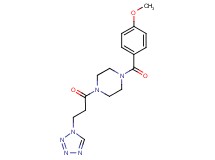 1-(4-methoxybenzoyl)-4-[3-(1H-tetrazol-1-yl)propanoyl]piperazine