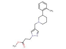 methyl 3-(4-{[3-(2-methylphenyl)-1-piperidinyl]methyl}-1H-pyrazol-1-yl)propanoate