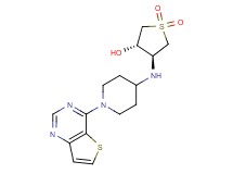 (3S*,4S*)-4-[(1-thieno[3,2-d]pyrimidin-4-ylpiperidin-4-yl)amino]tetrahydrothiophene-3-ol 1,1-dioxide