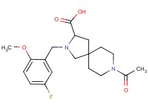 8-acetyl-2-(5-fluoro-2-methoxybenzyl)-2,8-diazaspiro[4.5]decane-3-carboxylic acid