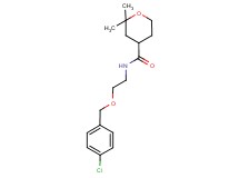 N-{2-[(4-chlorobenzyl)oxy]ethyl}-2,2-dimethyltetrahydro-2H-pyran-4-carboxamide