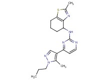 2-methyl-N-[4-(5-methyl-1-propyl-1H-pyrazol-4-yl)-2-pyrimidinyl]-4,5,6,7-tetrahydro-1,3-benzothiazol-4-amine