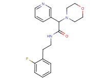 N-[2-(2-fluorophenyl)ethyl]-2-(4-morpholinyl)-2-(3-pyridinyl)acetamide