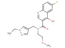 N-[(1-ethyl-1H-pyrazol-4-yl)methyl]-6-fluoro-4-hydroxy-N-(2-methoxyethyl)quinoline-3-carboxamide