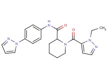 1-[(1-ethyl-1H-pyrazol-5-yl)carbonyl]-N-[4-(1H-pyrazol-1-yl)phenyl]piperidine-2-carboxamide