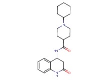 1-cyclohexyl-N-(2-oxo-1,2,3,4-tetrahydro-4-quinolinyl)-4-piperidinecarboxamide