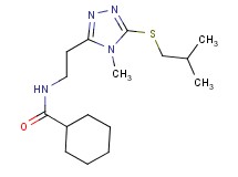 N-{2-[5-(isobutylthio)-4-methyl-4H-1,2,4-triazol-3-yl]ethyl}cyclohexanecarboxamide