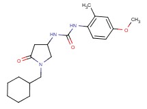N-[1-(cyclohexylmethyl)-5-oxo-3-pyrrolidinyl]-N'-(4-methoxy-2-methylphenyl)urea