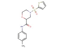 N-(4-methylphenyl)-4-(2-thienylsulfonyl)-2-morpholinecarboxamide