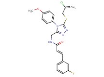(2E)-N-{[5-[(2-chloro-2-propen-1-yl)thio]-4-(4-methoxyphenyl)-4H-1,2,4-triazol-3-yl]methyl}-3-(3-fluorophenyl)acrylamide
