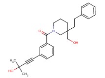 4-(3-{[3-(hydroxymethyl)-3-(2-phenylethyl)-1-piperidinyl]carbonyl}phenyl)-2-methyl-3-butyn-2-ol