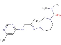 N,N-dimethyl-2-{[(6-methylpyrimidin-4-yl)amino]methyl}-7,8-dihydro-4H-pyrazolo[1,5-a][1,4]diazepine-5(6H)-carboxamide
