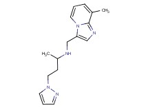 N-[(8-methylimidazo[1,2-a]pyridin-3-yl)methyl]-4-(1H-pyrazol-1-yl)butan-2-amine