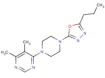 4,5-dimethyl-6-[4-(5-propyl-1,3,4-oxadiazol-2-yl)piperazin-1-yl]pyrimidine