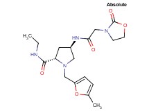 (4R)-N-ethyl-1-[(5-methyl-2-furyl)methyl]-4-{[(2-oxo-1,3-oxazolidin-3-yl)acetyl]amino}-L-prolinamide