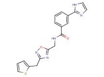 3-(1H-imidazol-2-yl)-N-{[3-(2-thienylmethyl)-1,2,4-oxadiazol-5-yl]methyl}benzamide