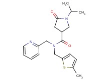 1-isopropyl-N-[(5-methyl-2-thienyl)methyl]-5-oxo-N-(2-pyridinylmethyl)-3-pyrrolidinecarboxamide