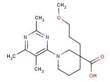 3-(3-methoxypropyl)-1-(2,5,6-trimethyl-4-pyrimidinyl)-3-piperidinecarboxylic acid