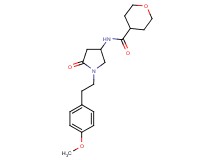 N-{1-[2-(4-methoxyphenyl)ethyl]-5-oxo-3-pyrrolidinyl}tetrahydro-2H-pyran-4-carboxamide