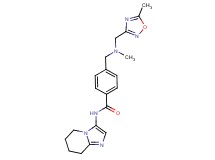 4-({methyl[(5-methyl-1,2,4-oxadiazol-3-yl)methyl]amino}methyl)-N-(5,6,7,8-tetrahydroimidazo[1,2-a]pyridin-3-yl)benzamide