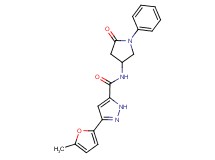 3-(5-methyl-2-furyl)-N-(5-oxo-1-phenyl-3-pyrrolidinyl)-1H-pyrazole-5-carboxamide