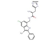 N-[(5-chloro-3-methyl-2-phenyl-1H-indol-7-yl)methyl]-L-histidinamide dihydrochloride